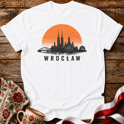 Wrocław Sunset Skyline Polish City Unisex T-Shirt