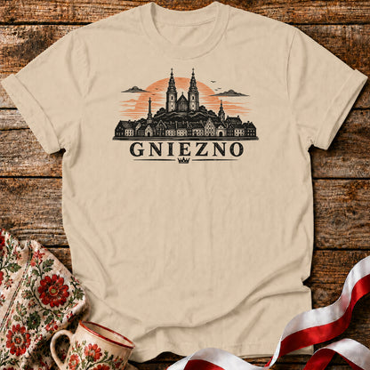 Gniezno Sunset Skyline Polish City Unisex T-Shirt
