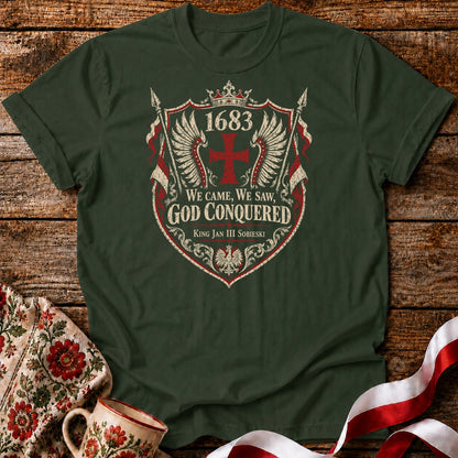 God Conquered 1683 Shield Unisex T-Shirt