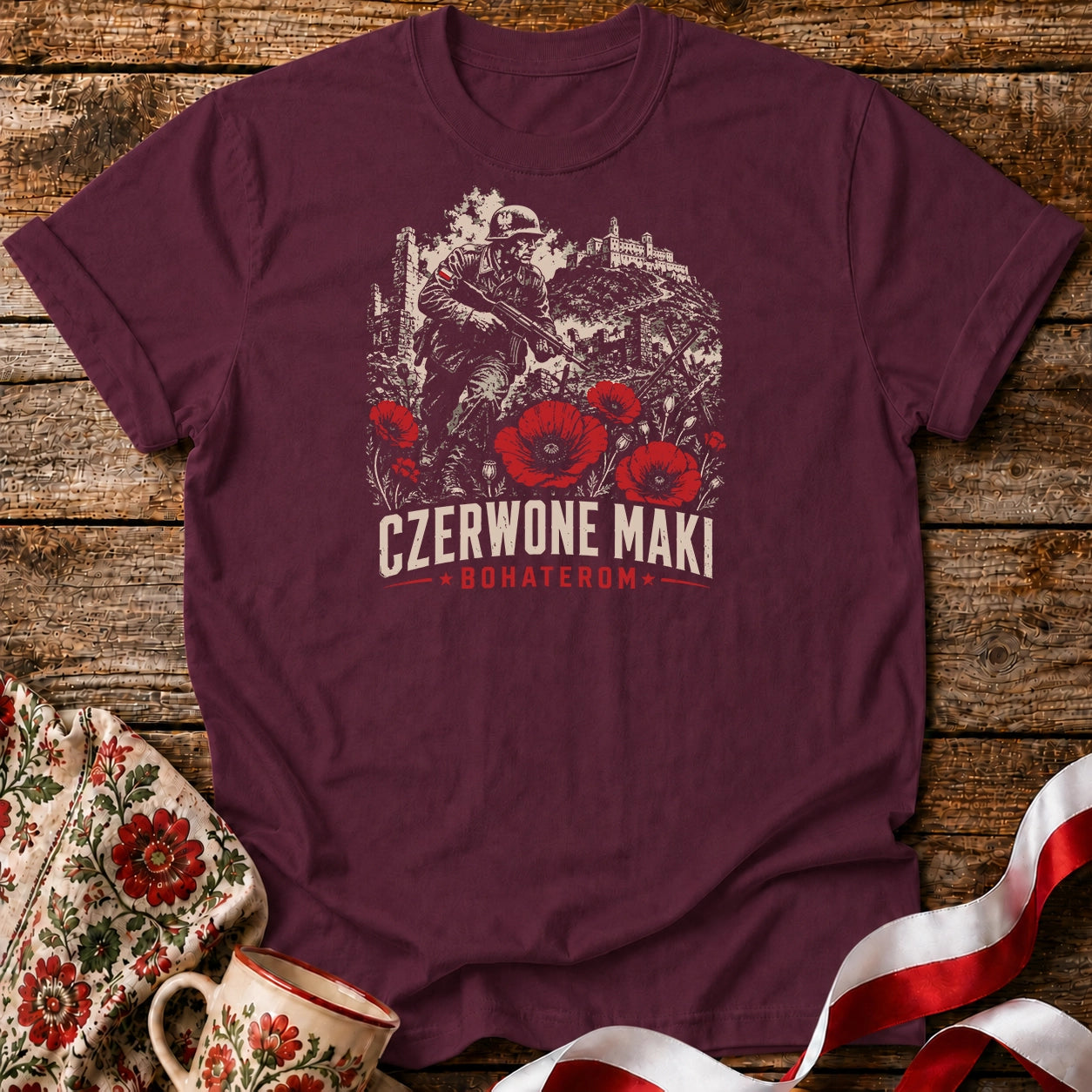 Czerwone Maki Bohaterom Unisex T-Shirt