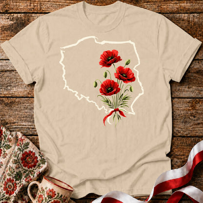 Poland Poppy Flowers Unisex T-Shirt