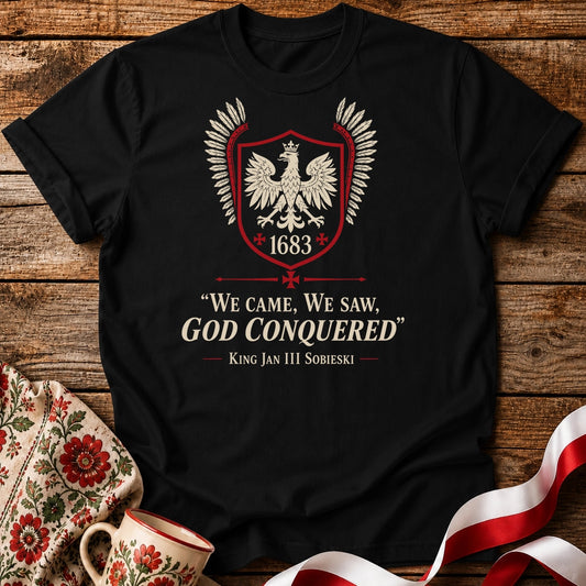 God Conquered 1683 Eagle Crest Unisex T-Shirt