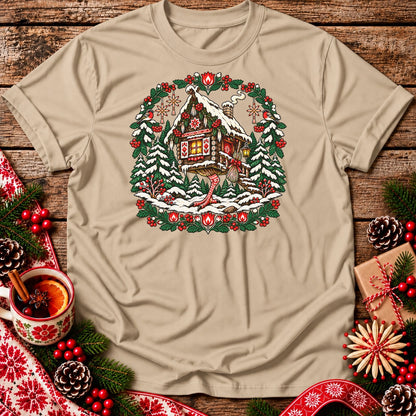 Christmas Baba Yaga Folk Hut Unisex T-Shirt