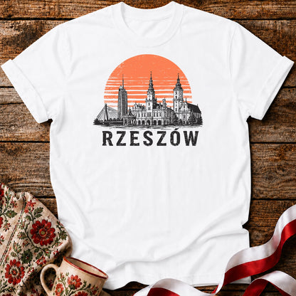 Rzeszów Sunset Skyline Polish City Unisex T-Shirt