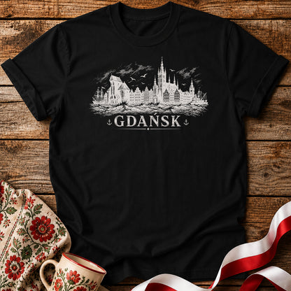 Gdańsk Storm Skyline Polish City Unisex T-Shirt