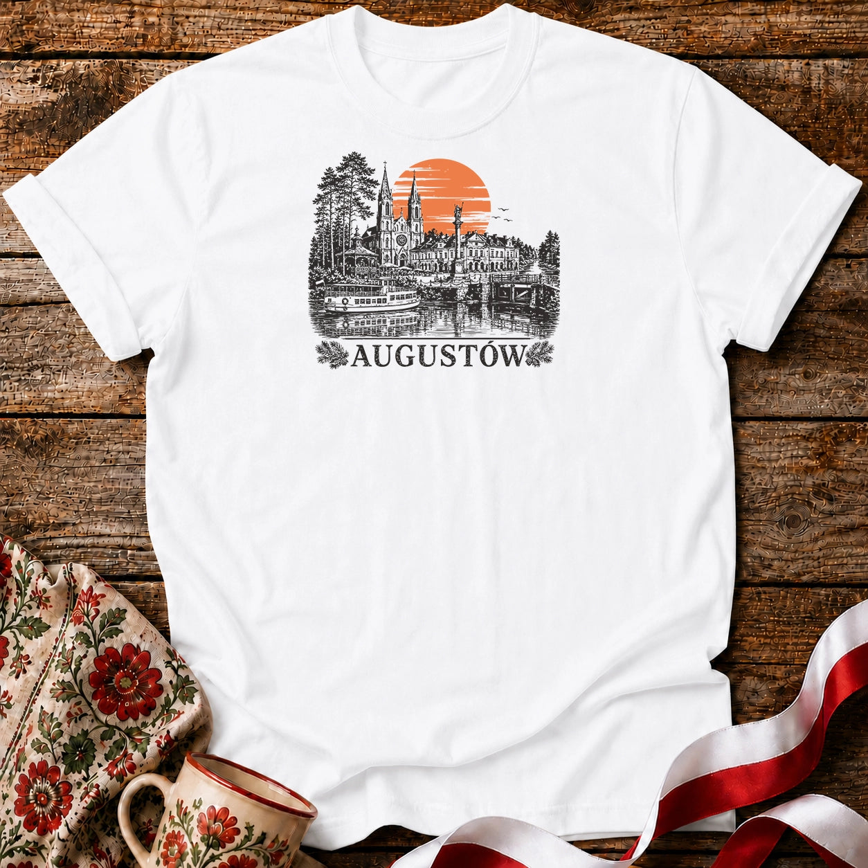 Augustów Sunset Skyline Unisex T-Shirt