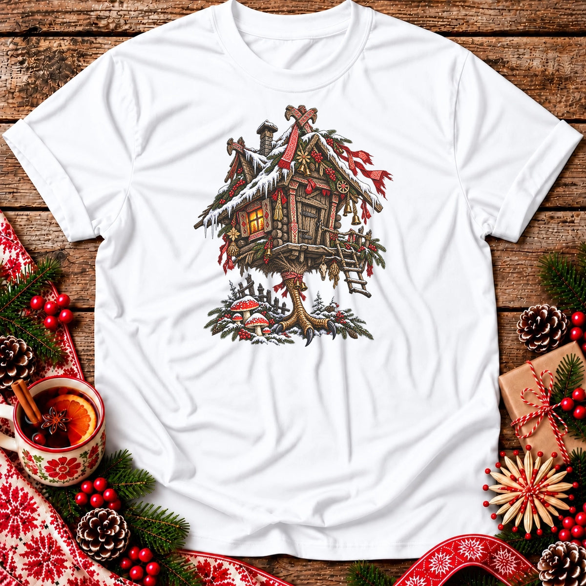 Christmas Baba Yaga Hut Unisex T-Shirt