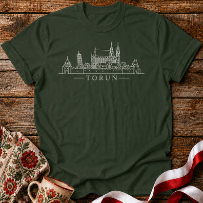 Toruń Minimal Skyline Polish City Unisex T-Shirt