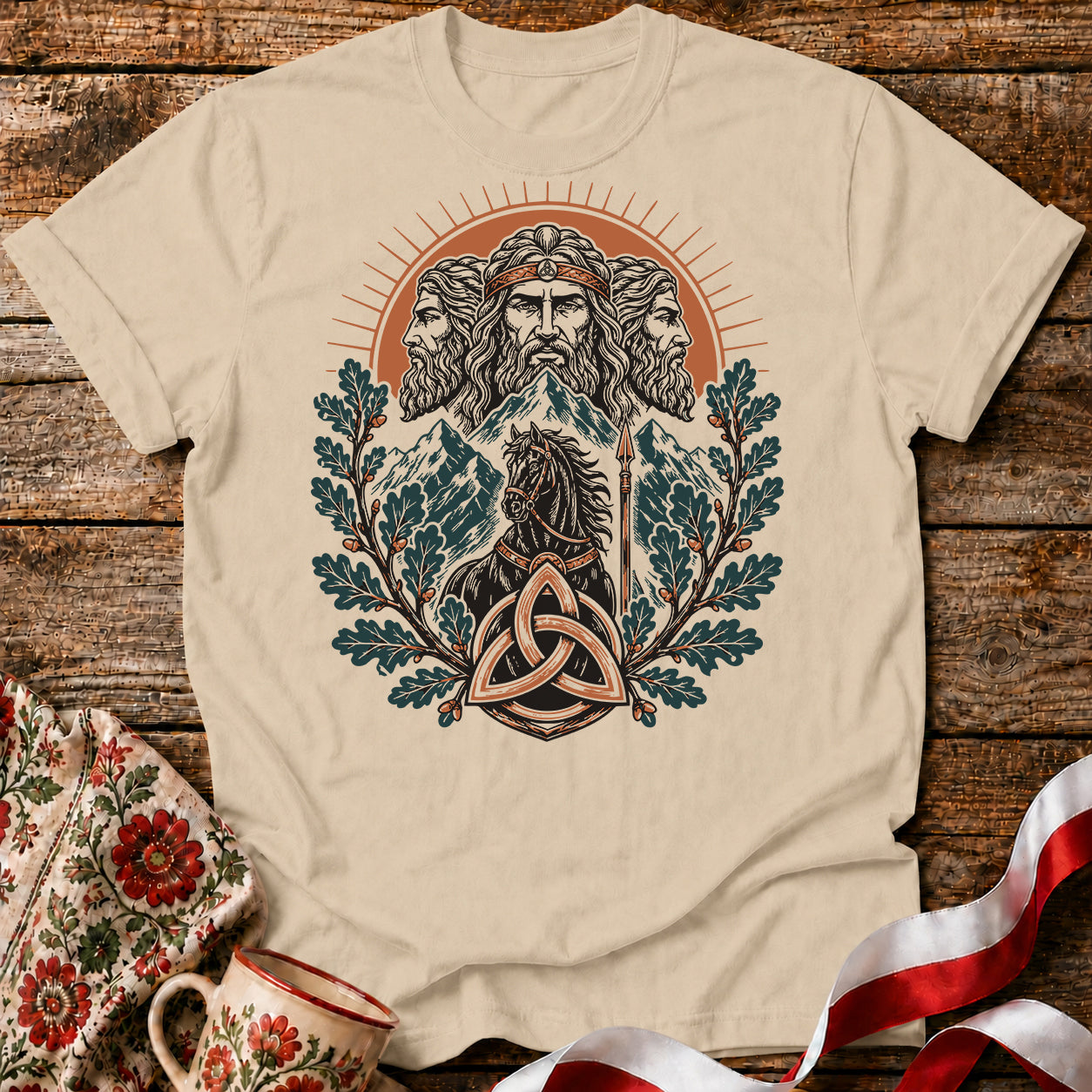 Triglav Triquetra Slavic Mythology Unisex T-Shirt