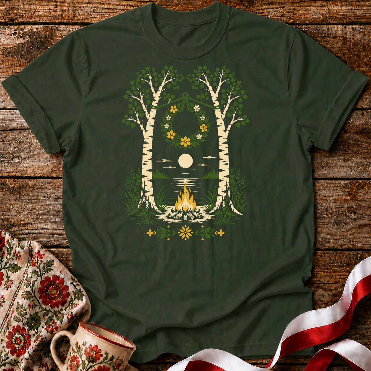 Noc Kupały Bonfire Unisex T-Shirt