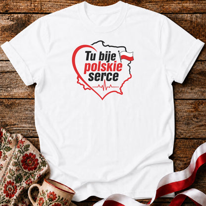 Tu Bije Polskie Serce Unisex T-Shirt