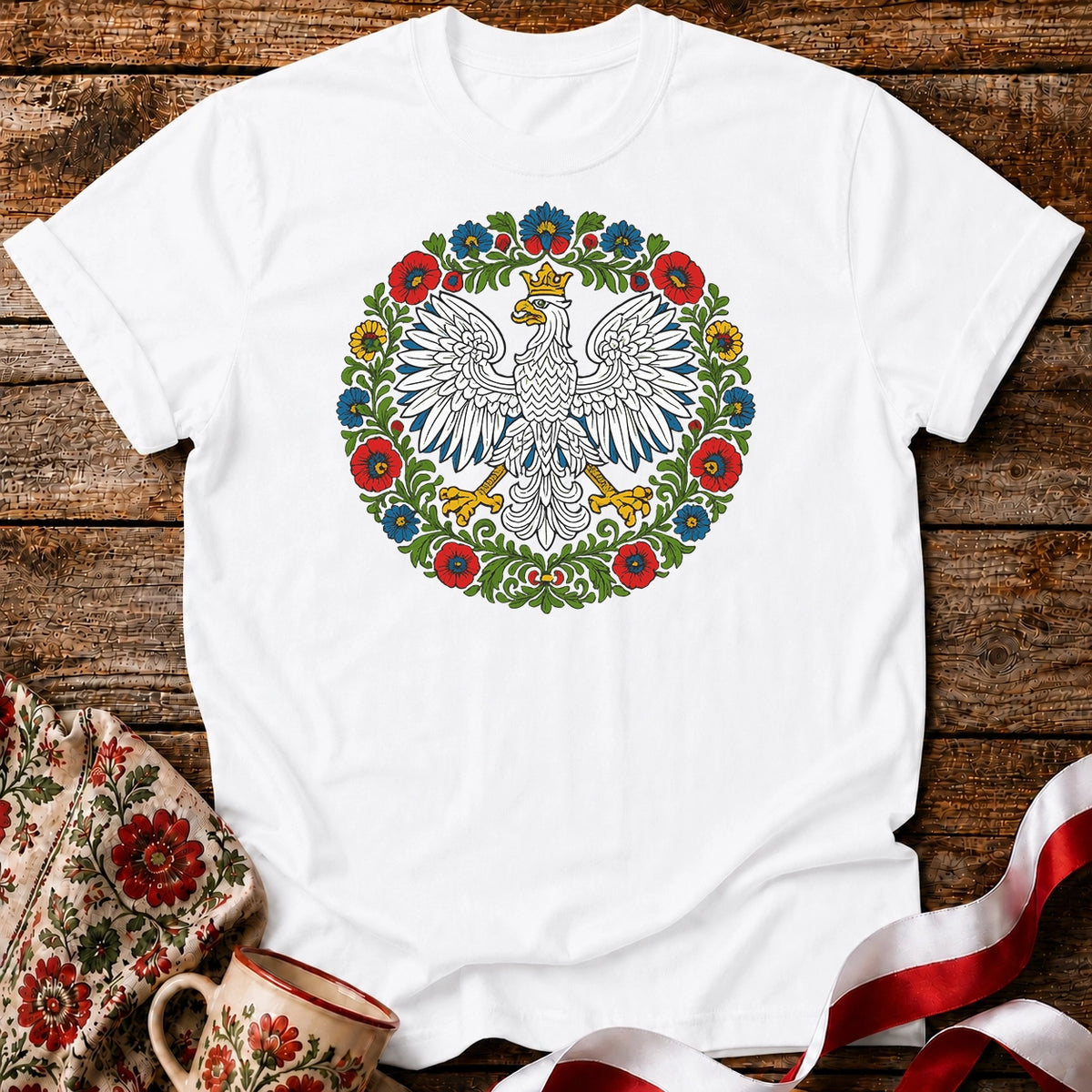 Polish Eagle Folk Art Unisex T-Shirt