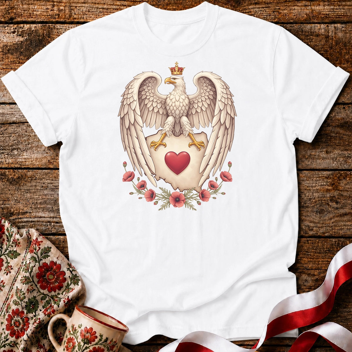 Polish Eagle With a Heart Unisex T-shirt