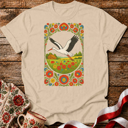 Slavic Stork Symbol Unisex T-Shirt