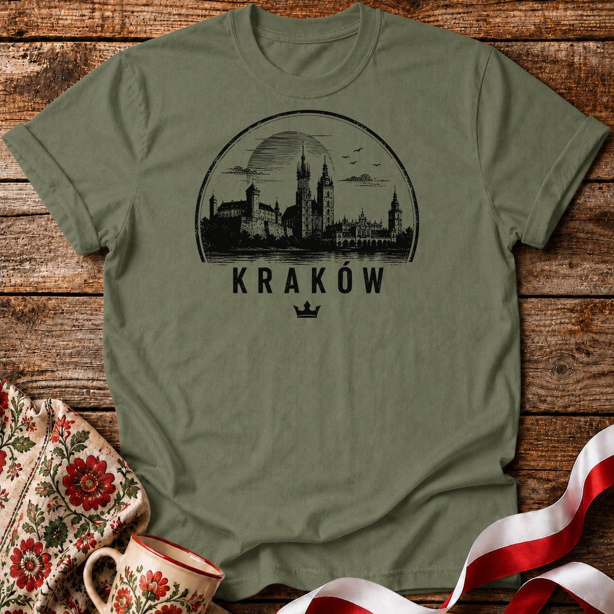 Kraków Crown Skyline Polish City Unisex T-Shirt