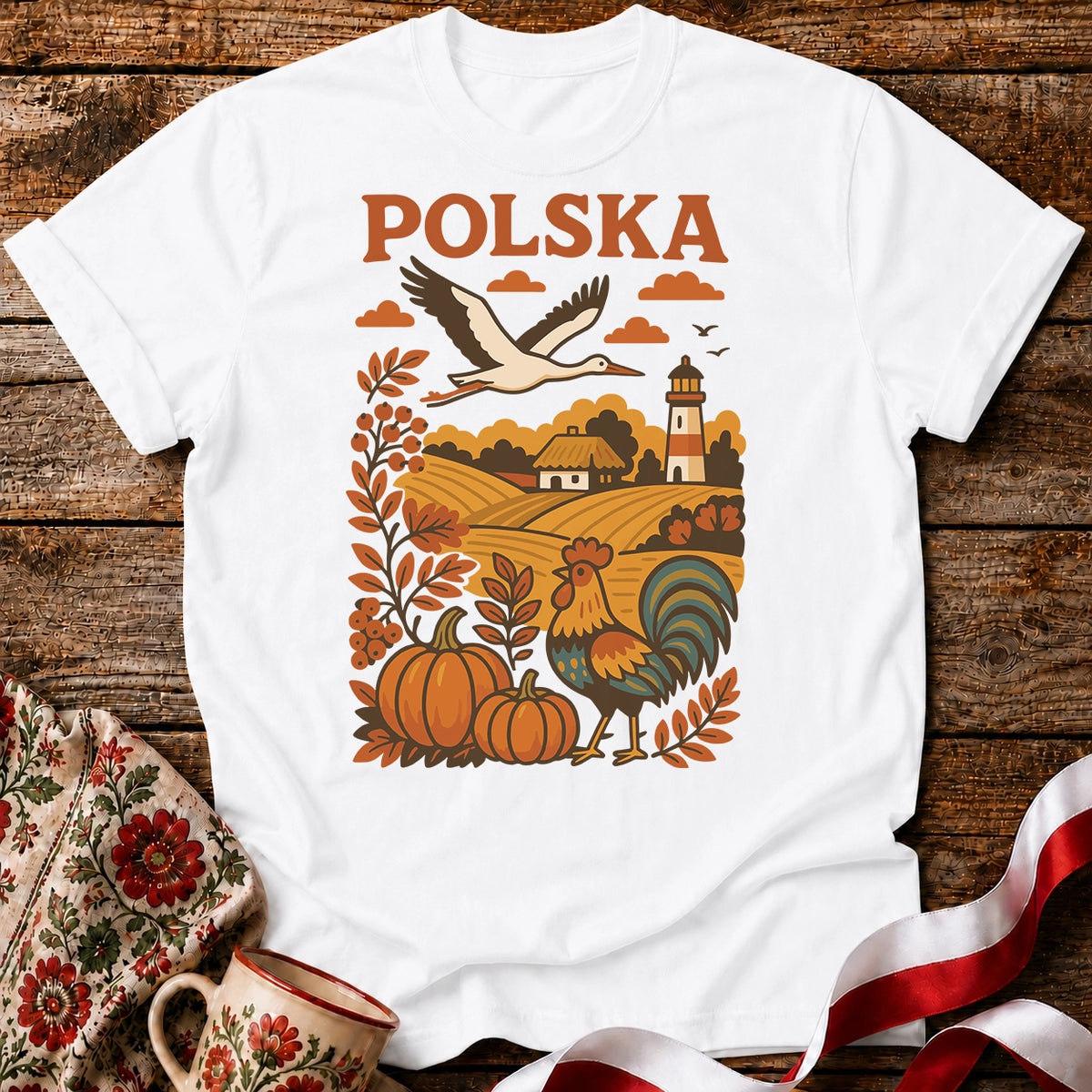 Polska Autumn Countryside Unisex T-Shirt