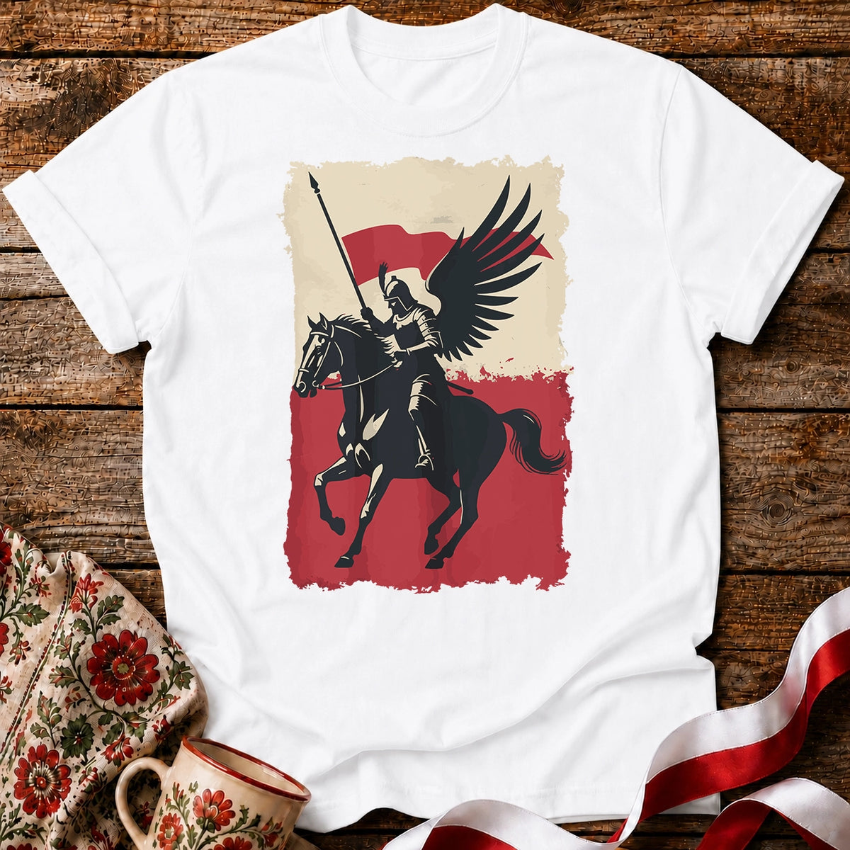 Hussar on the Flag Unisex T-Shirt