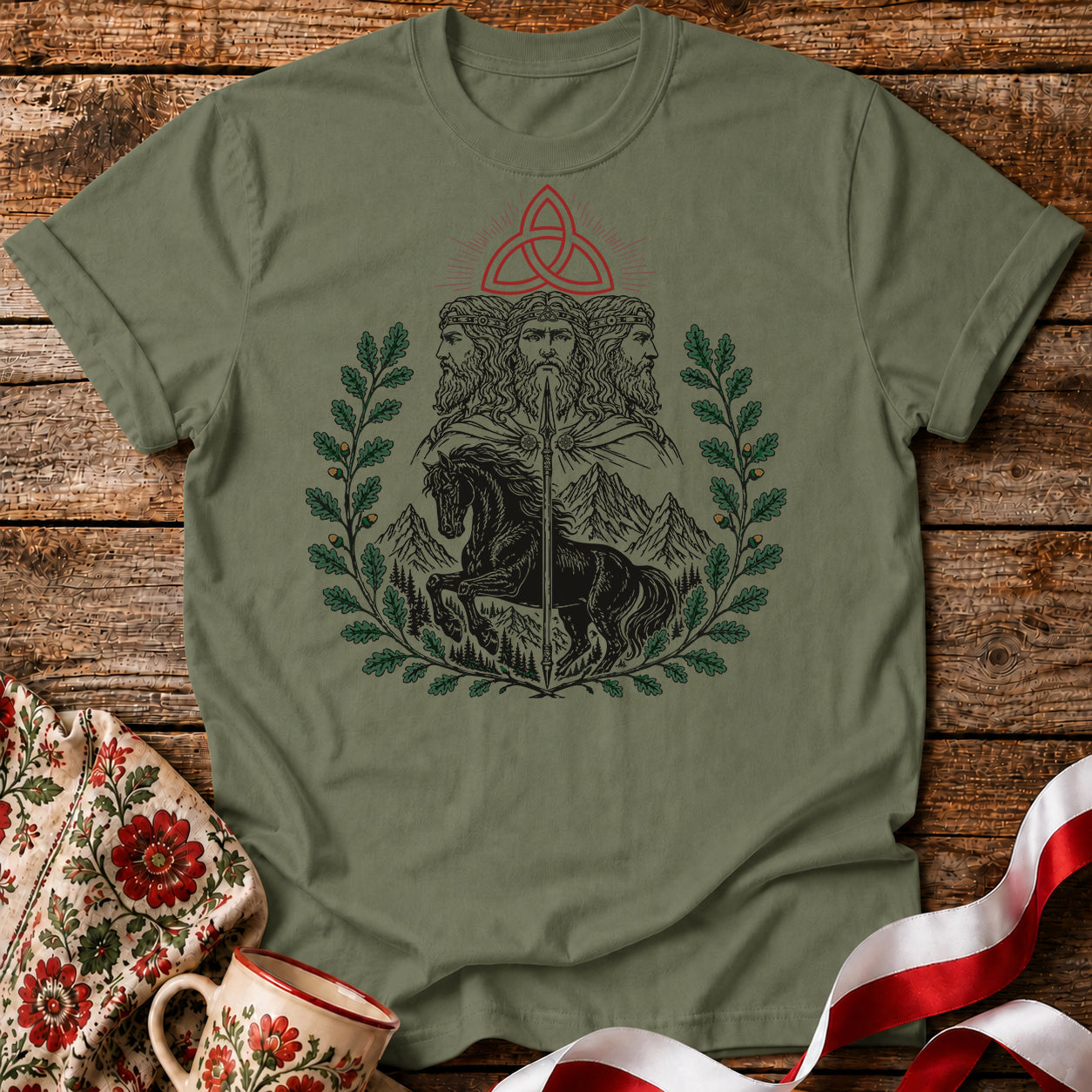 Triglav Triquetra Slavic Mythology Unisex T-Shirt
