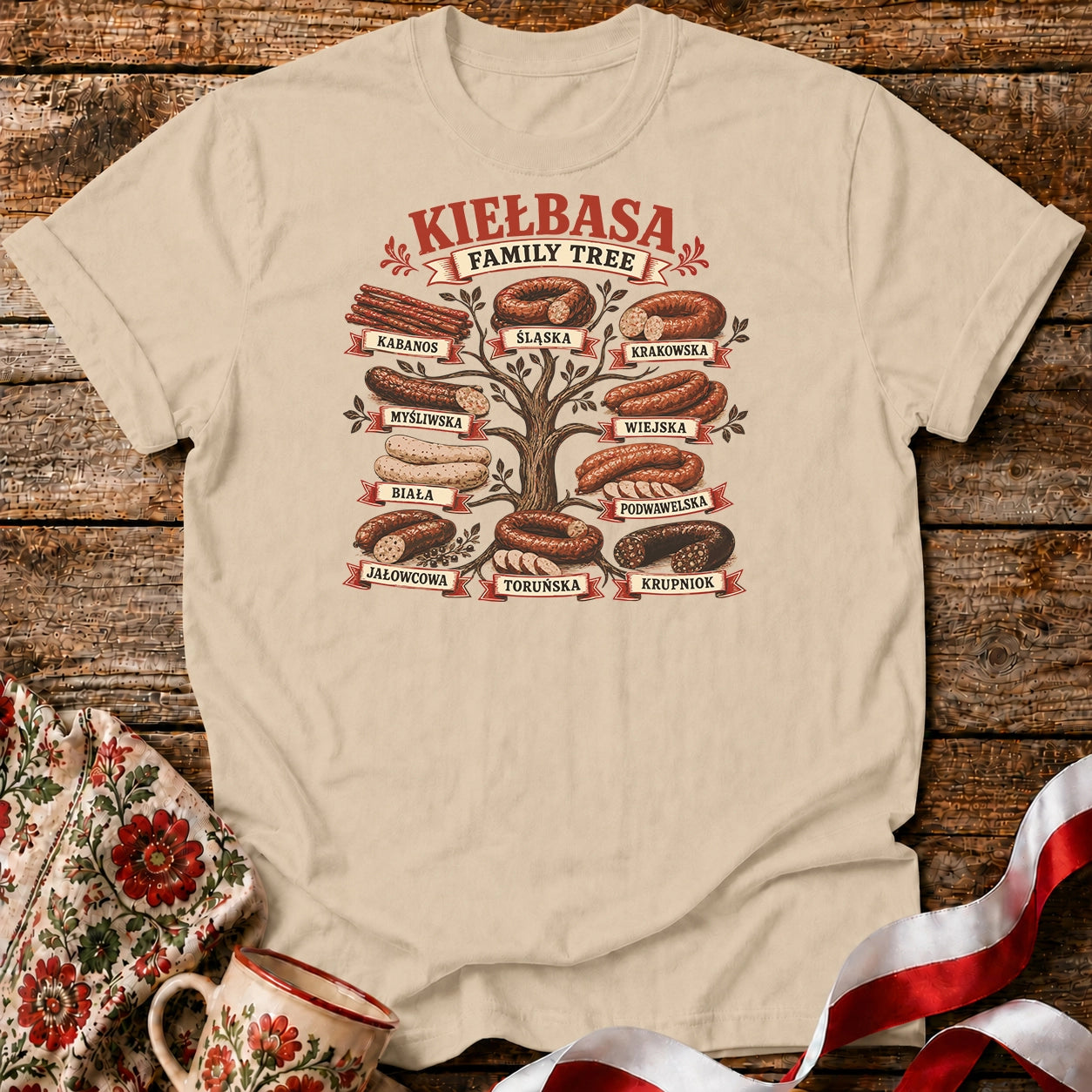 Kiełbasa Family Tree Unisex T-Shirt