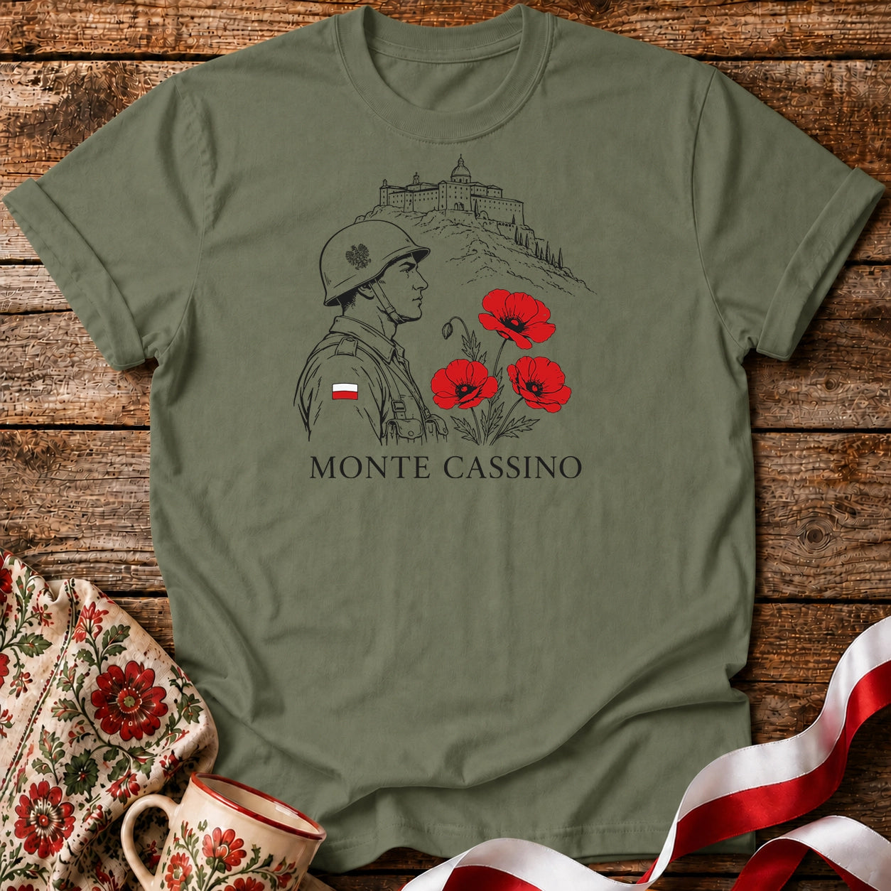 Monte Cassino Poppies Unisex T-Shirt