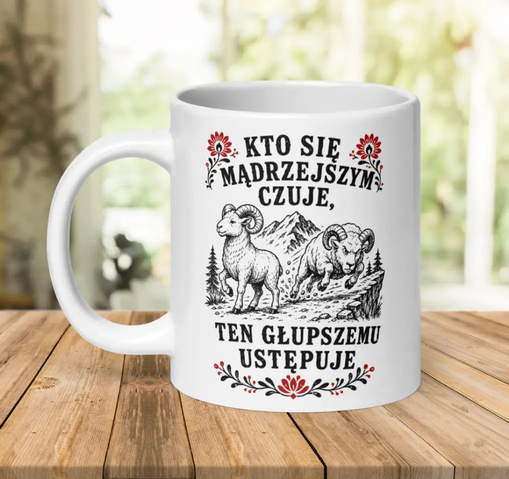 Mądrzejszy Ustępuje Mug