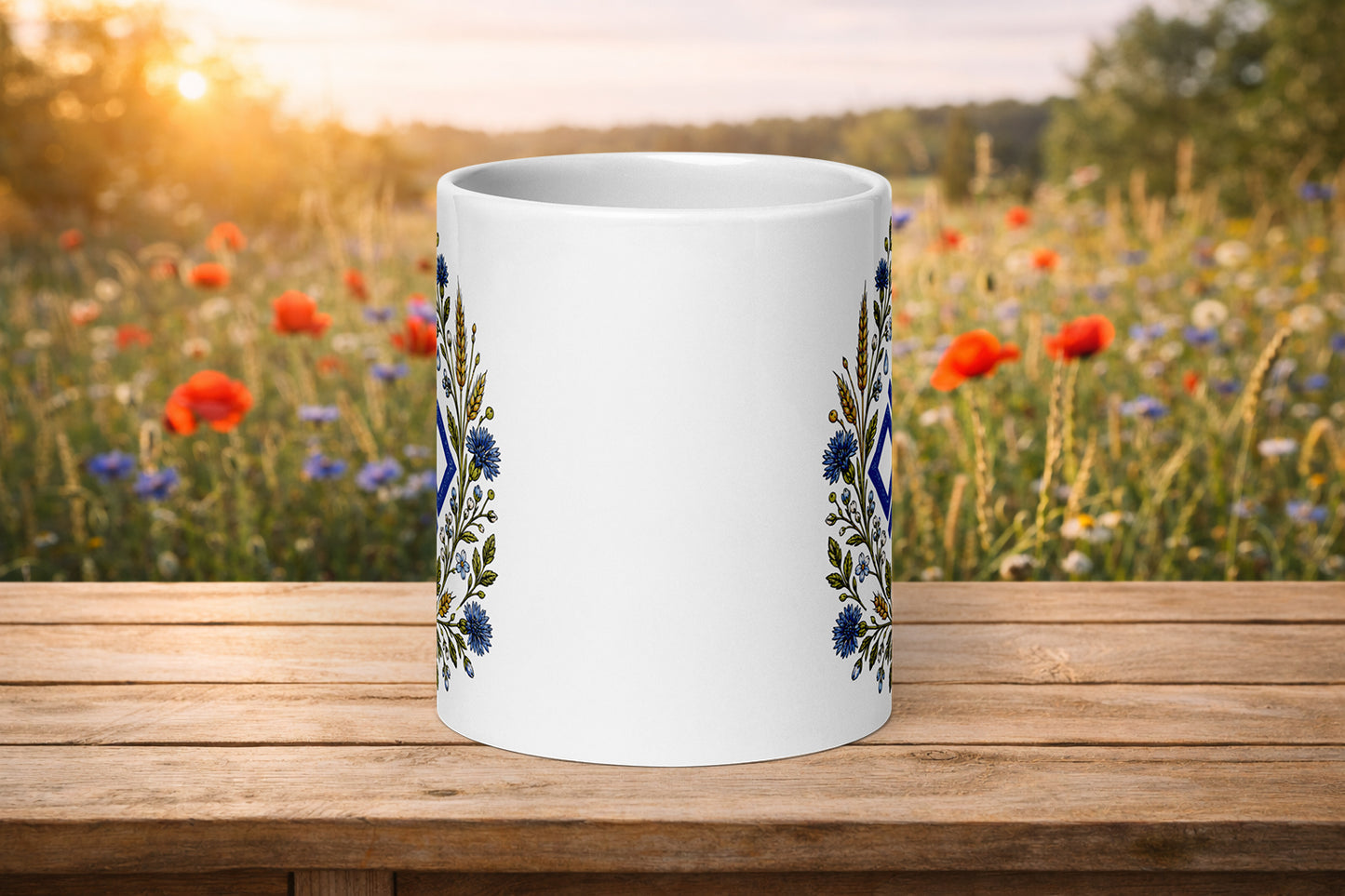 Mokosz Folk Mug - Slavic Floral Coffee Cup