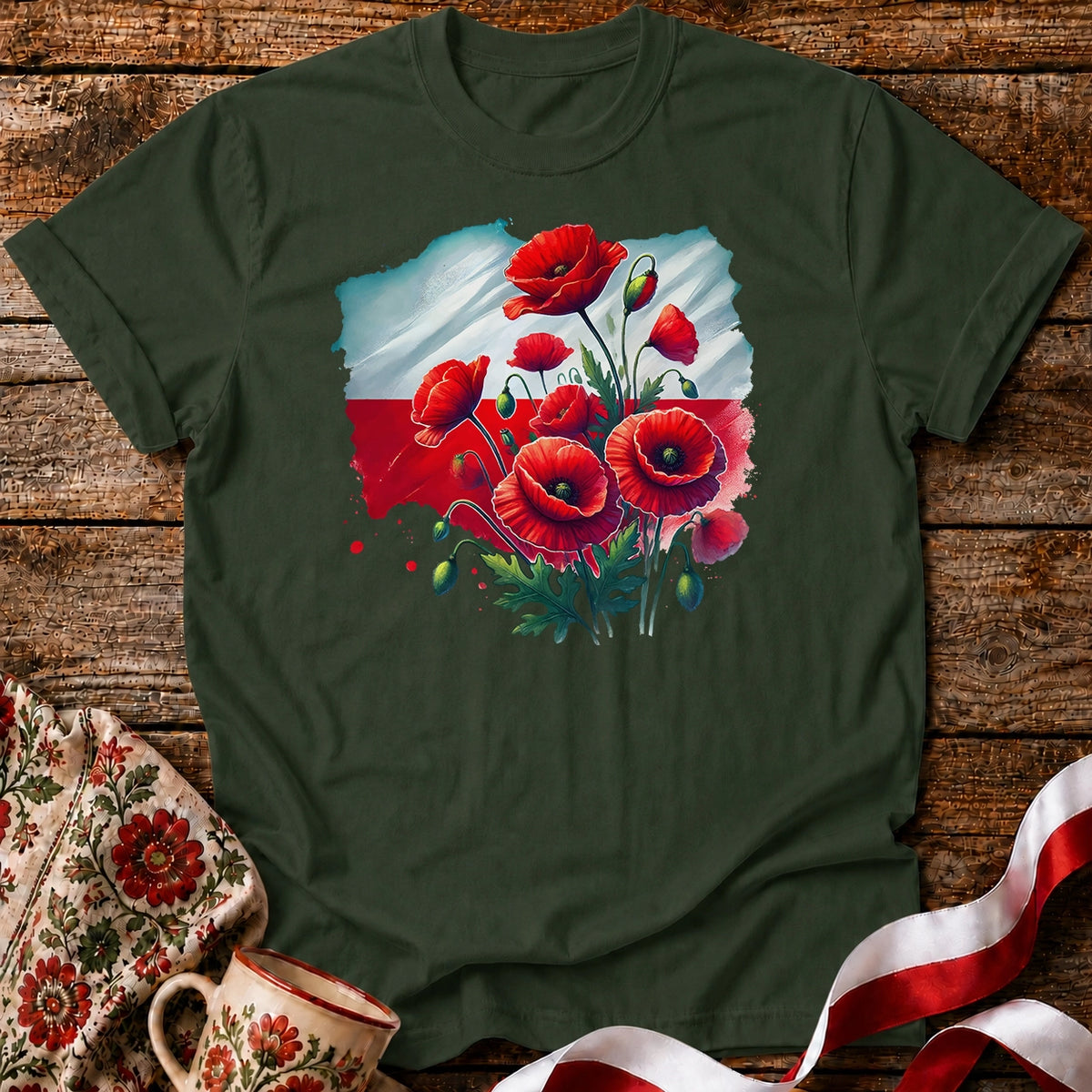 Polish Poppy Roots Unisex T-Shirt