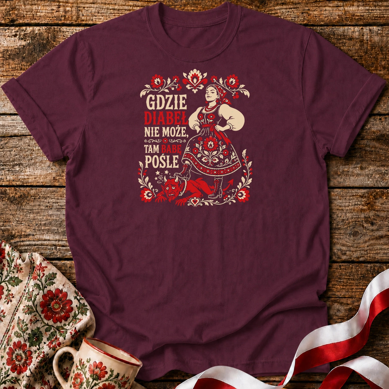 Gdzie Diabeł Nie Może Unisex T-Shirt