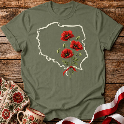 Poland Poppy Flowers Unisex T-Shirt