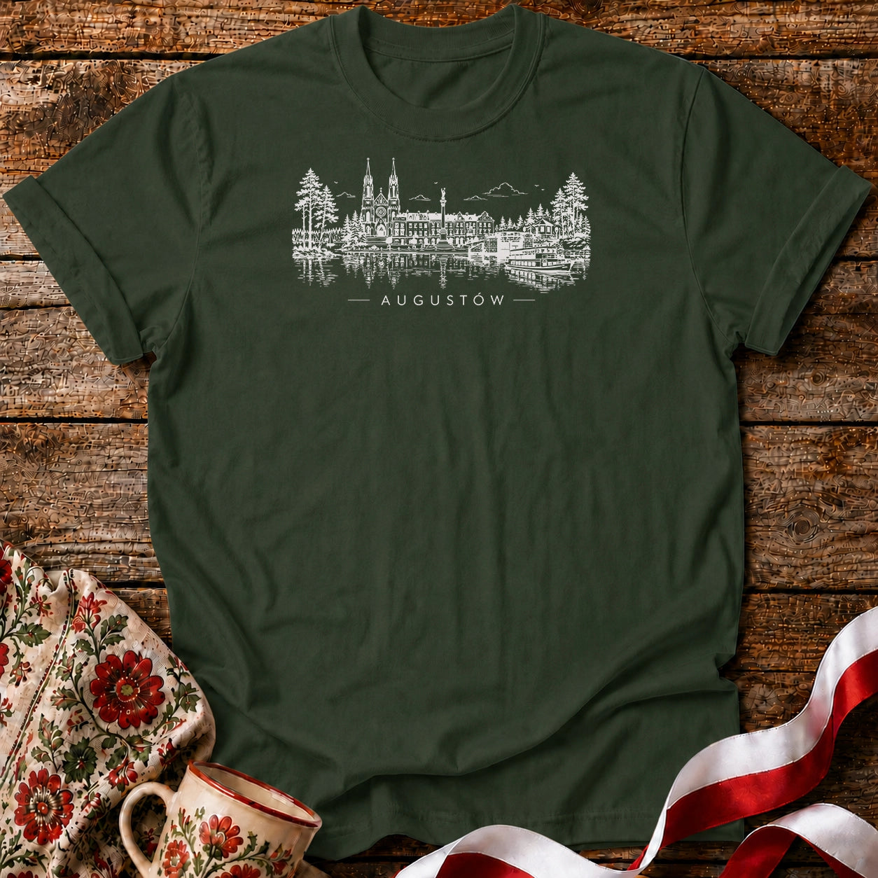 Augustów Minimal Skyline Unisex T-Shirt
