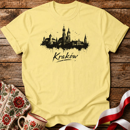 Kraków Ink Skyline Polish City Unisex T-Shirt