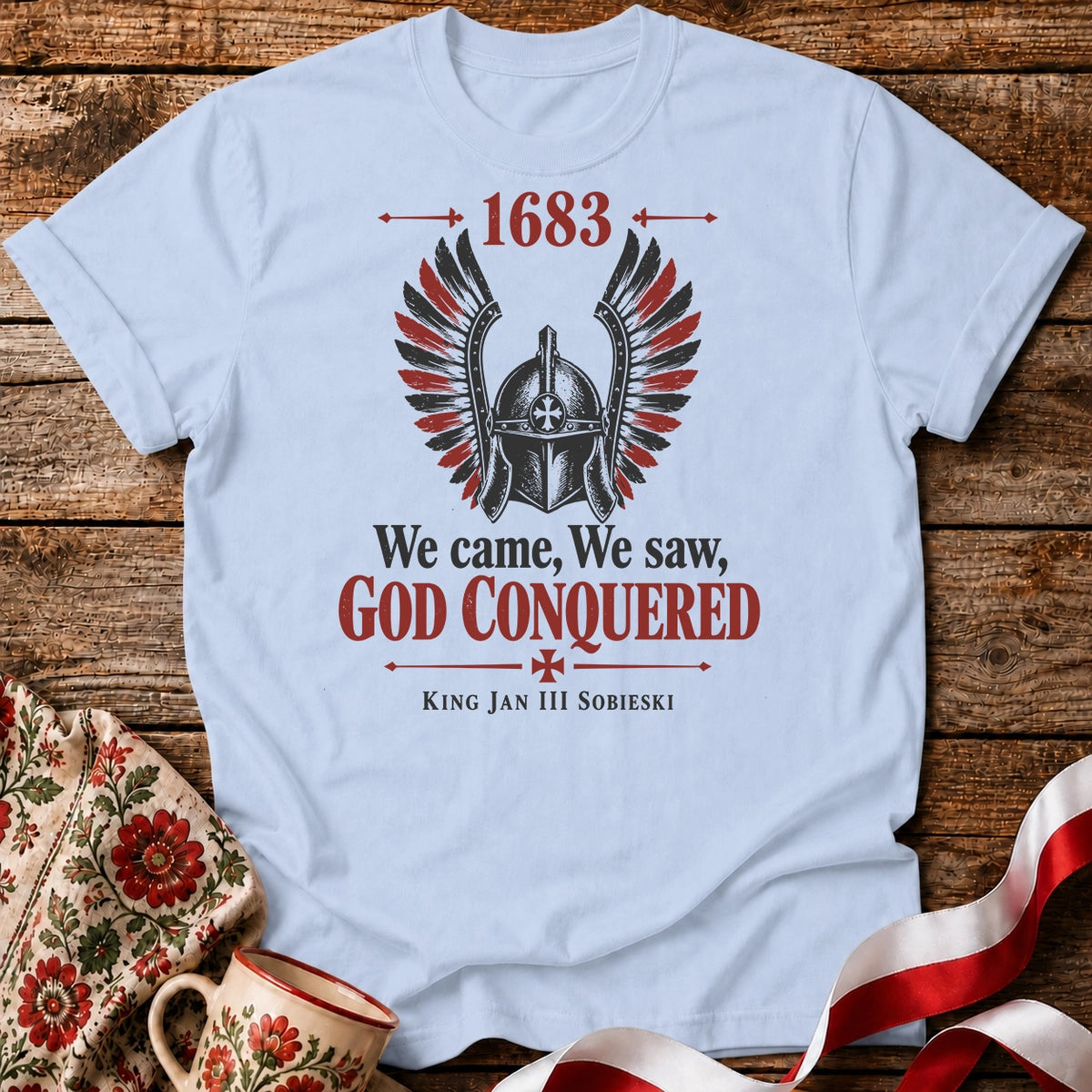 God Conquered 1683 Helmet Unisex T-Shirt