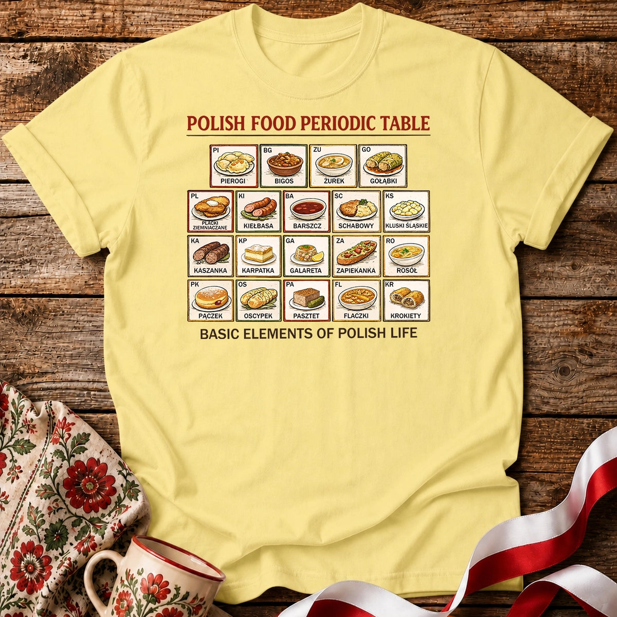 Polish Food Periodic Table Unisex T-Shirt