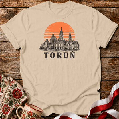 Toruń Sunset Skyline Polish City Unisex T-Shirt