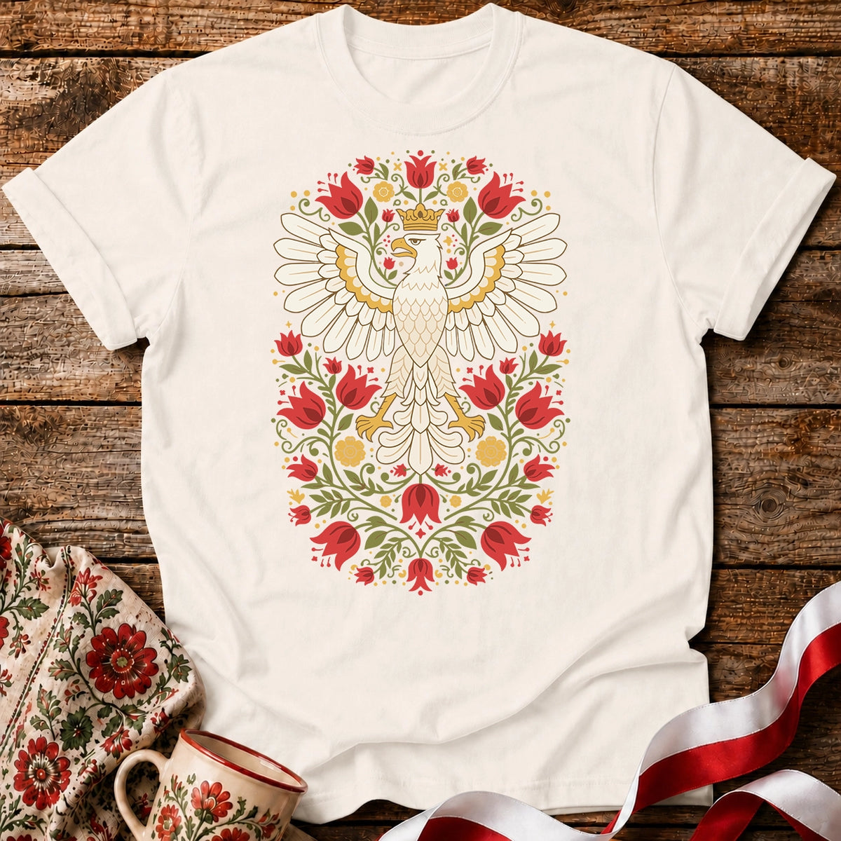 Crowned White Eagle Unisex T-Shirt