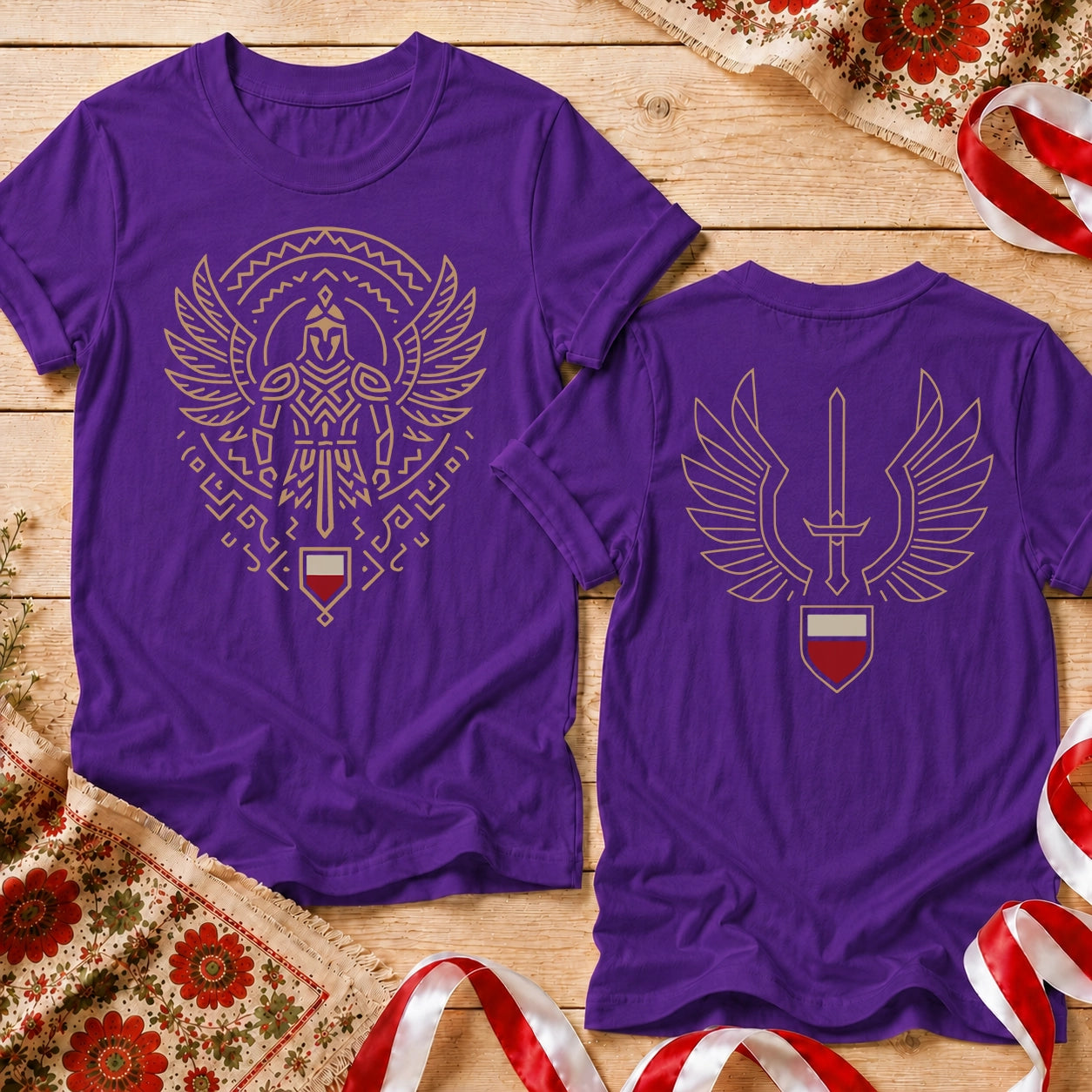 Polish Hussar Front Back Unisex T-Shirt