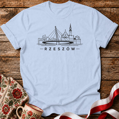 Rzeszów Minimal Skyline Polish City Unisex T-Shirt