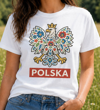 Floral Polish Eagle Unisex T-Shirt