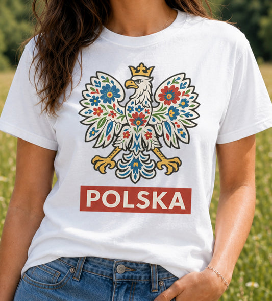 Floral Polish Eagle Unisex T-Shirt