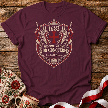 God Conquered 1683 Shield Unisex T-Shirt