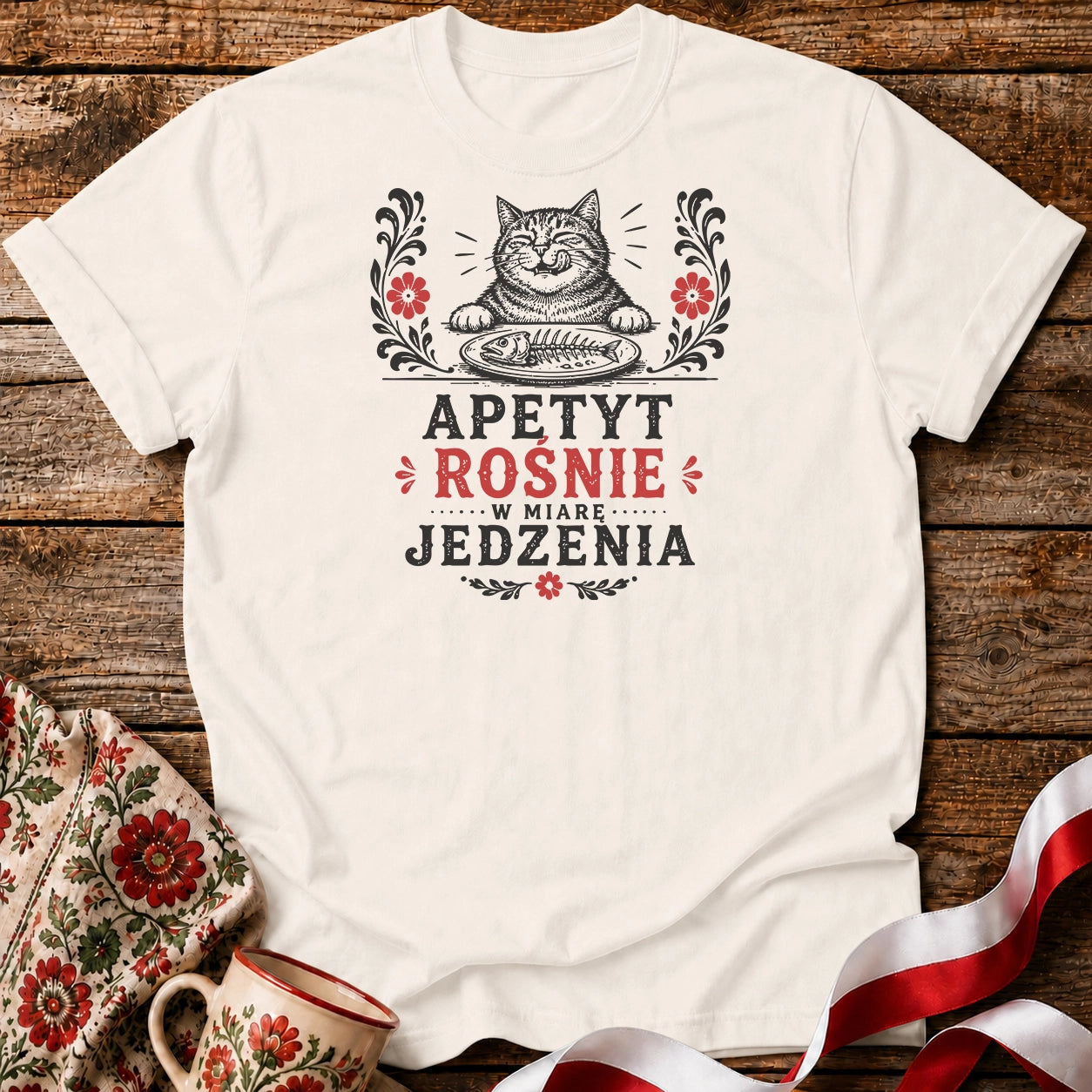 Apetyt Rośnie w Miarę Jedzenia Unisex T-Shirt