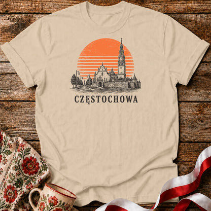 Częstochowa Sunset Skyline Polish City Unisex T-Shirt