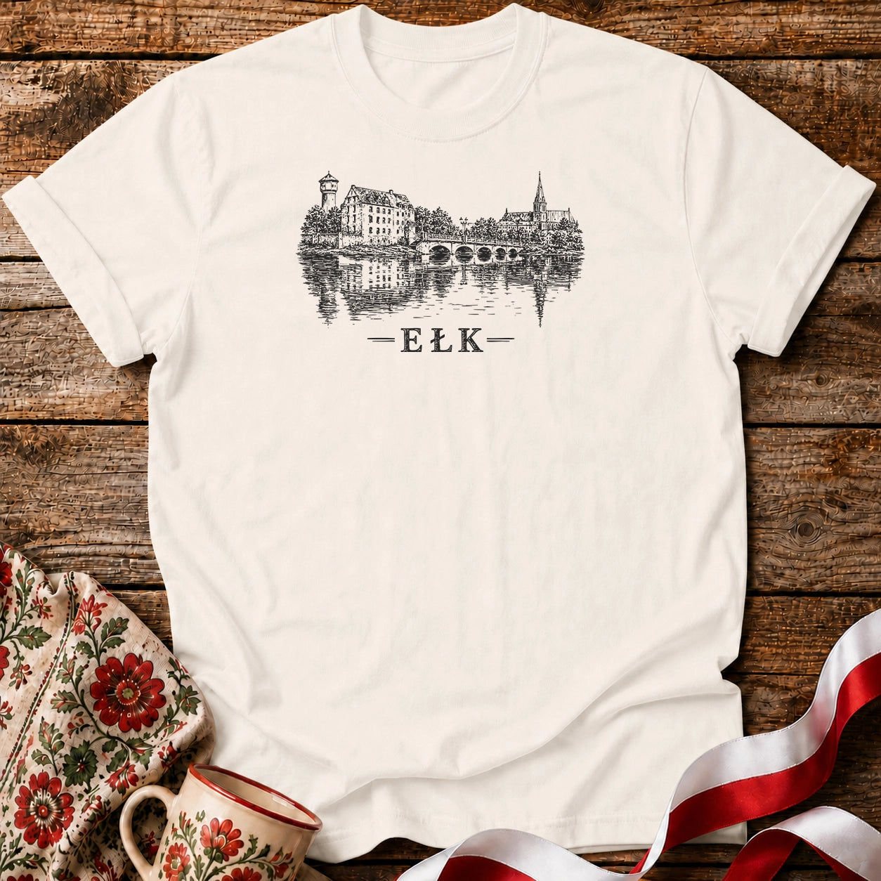 Ełk Dark Skyline Unisex T-Shirt