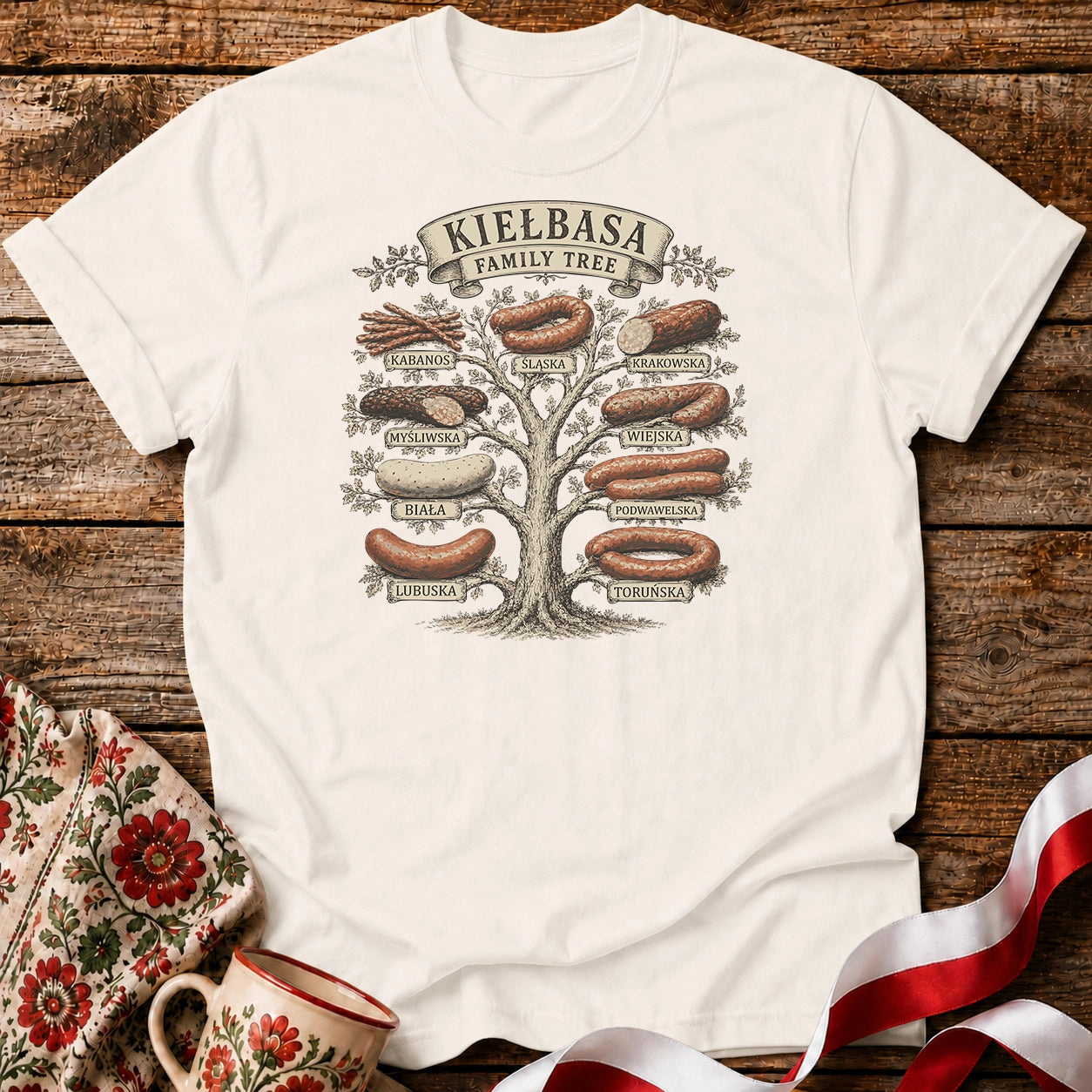 Kiełbasa Family Tree Unisex T-Shirt
