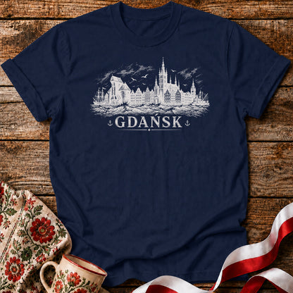 Gdańsk Storm Skyline Polish City Unisex T-Shirt