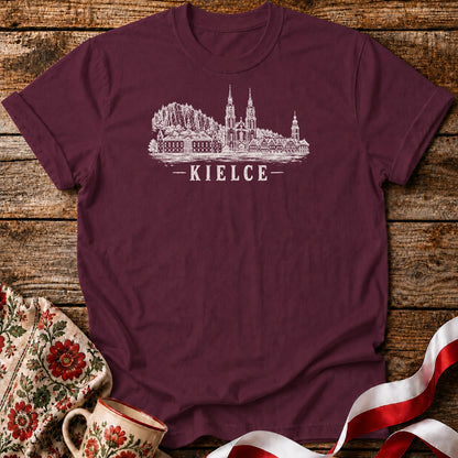 Kielce Grunge Skyline Polish City Unisex T-Shirt