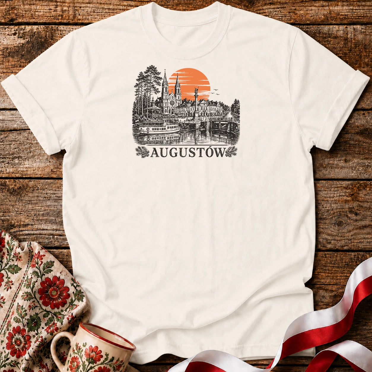 Augustów Sunset Skyline Unisex T-Shirt