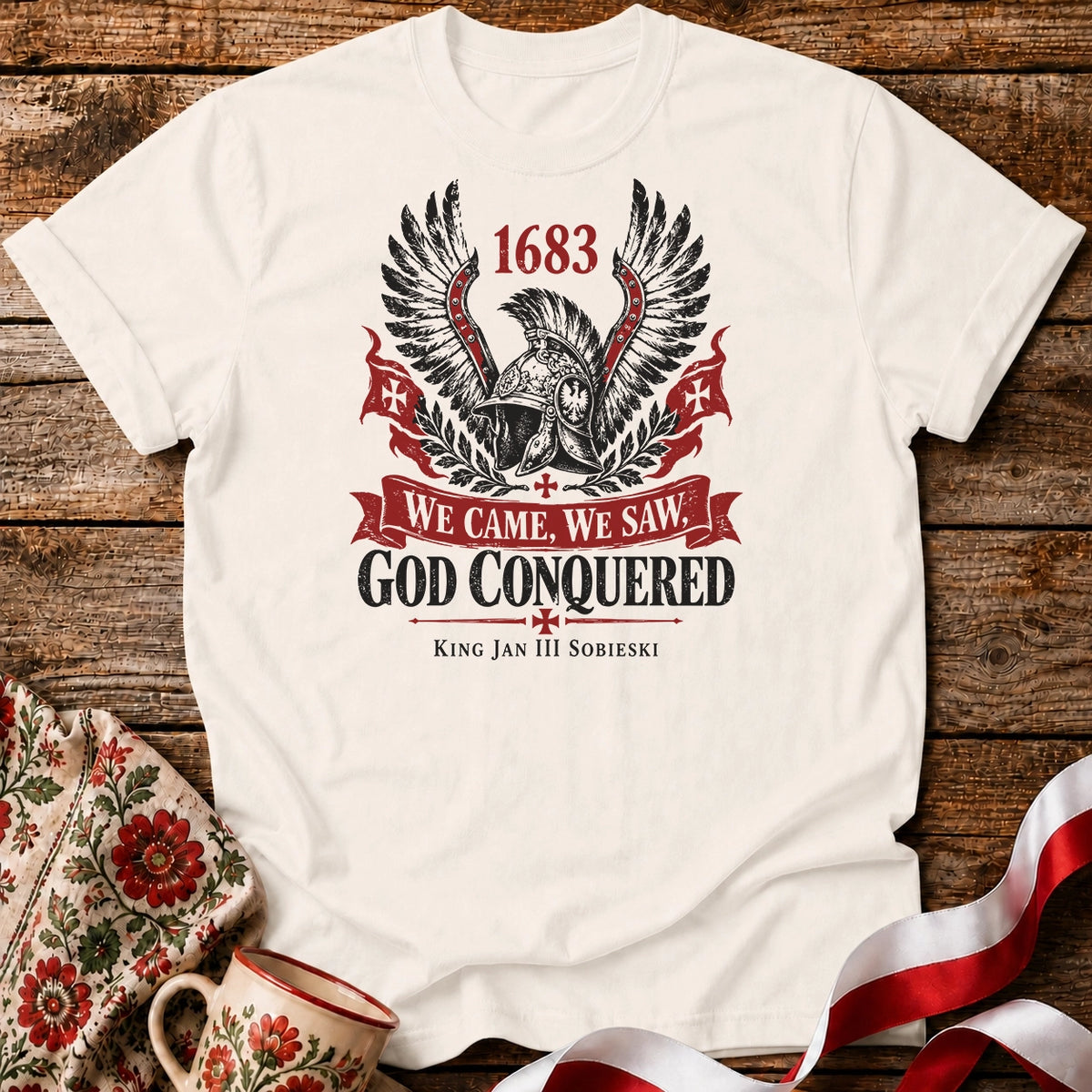 God Conquered 1683 Banner Unisex T-Shirt