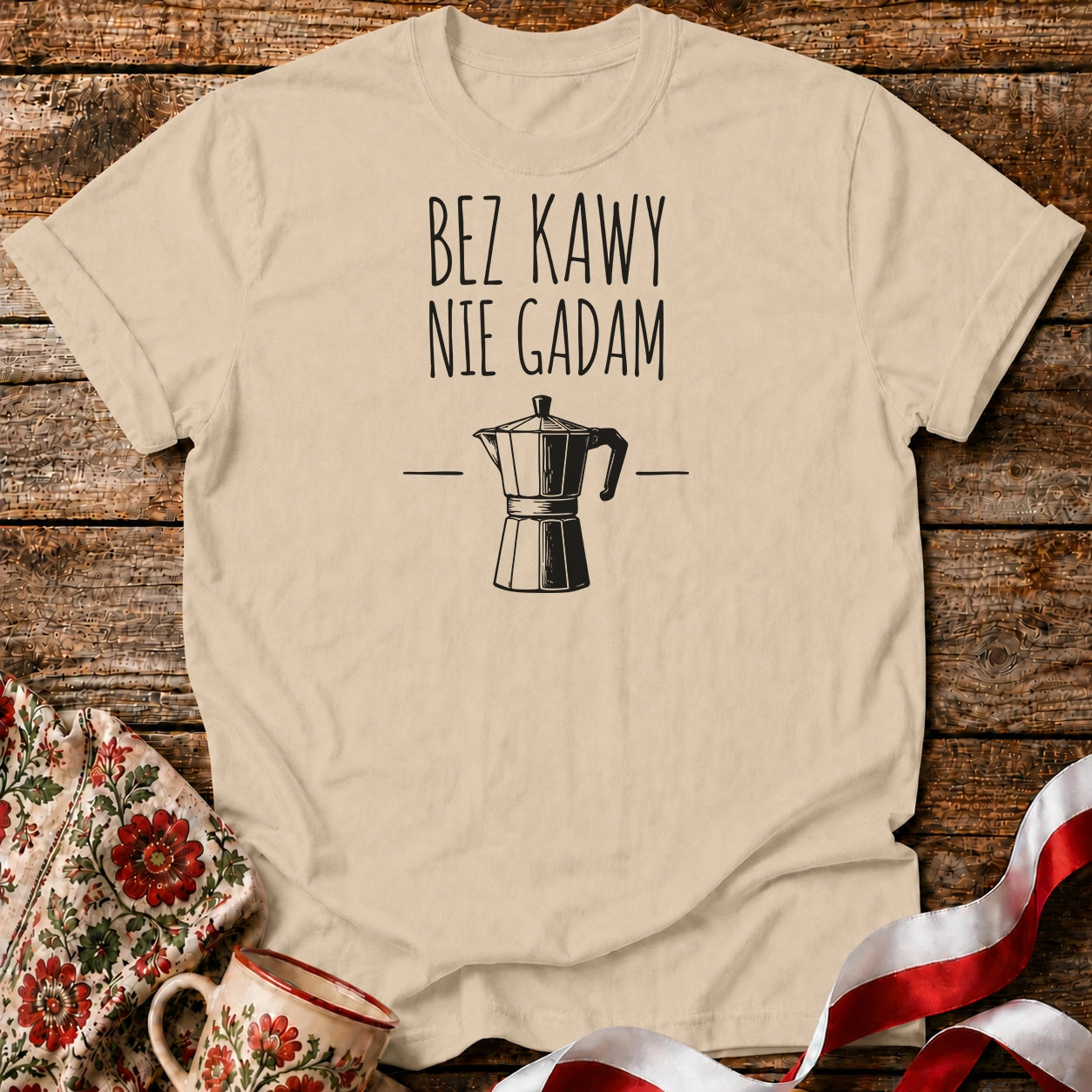 Bez Kawy Moka Pot Unisex T-Shirt