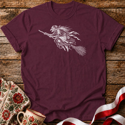 Baba Jaga Flying Broom Unisex T-Shirt